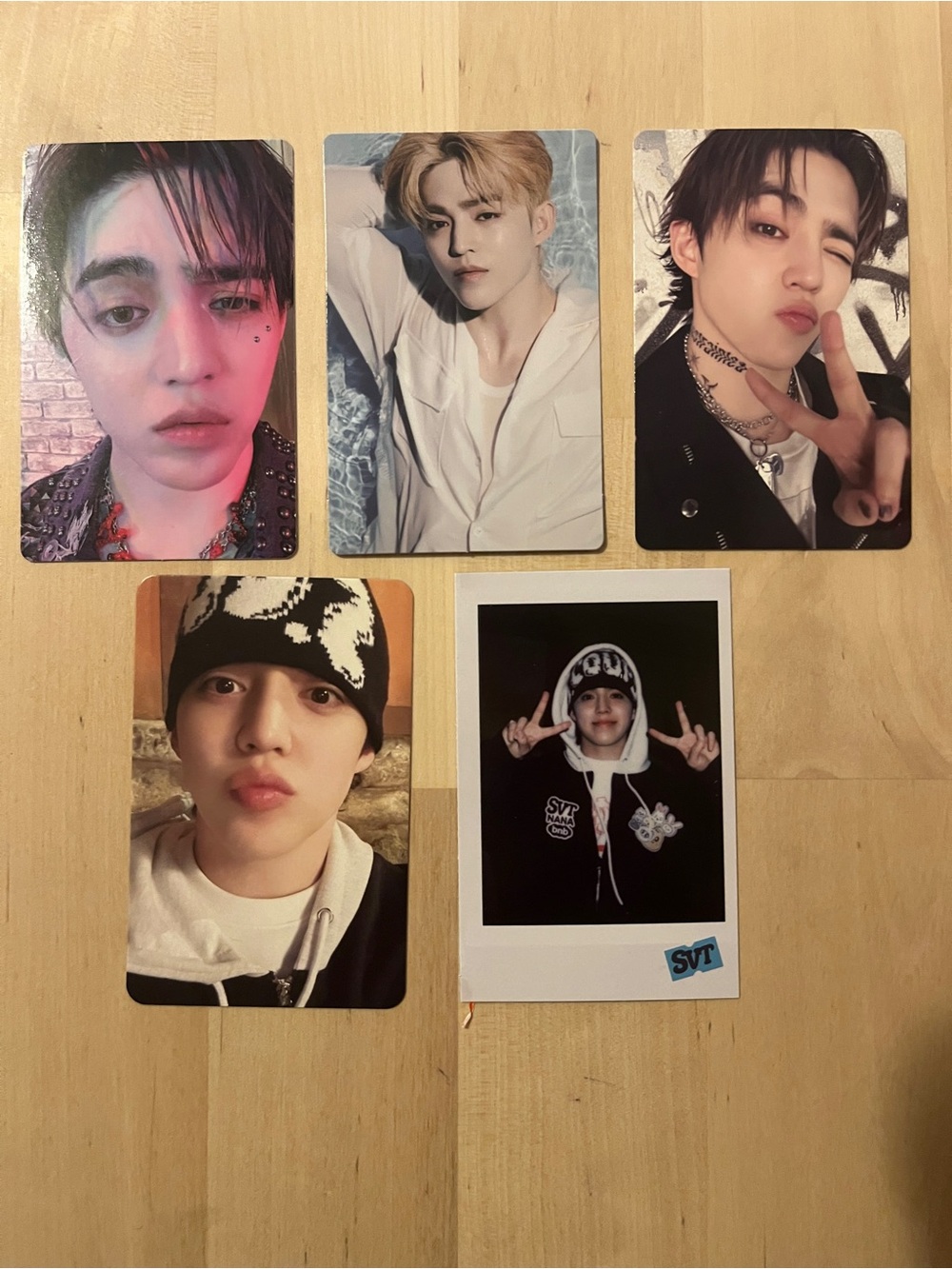 Set of 5 OFFICIAL S. COUPS of Seventeen photocards (Set #2)